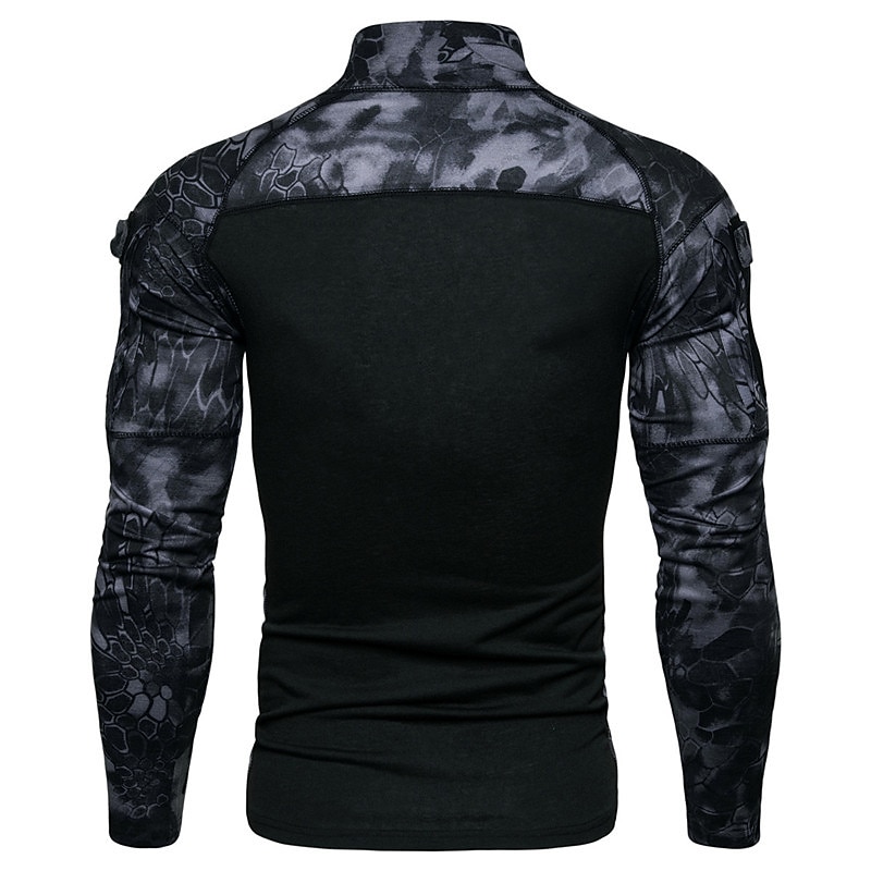 Herr Stridskjorta Jakt-T-shirt med kamouflagemönster Taktisk militärskjorta Kamouflage Långärmad Utomhus Vår Höst Snabb tork Svettavvisande Bekväm Andningsfunktion Överdelar Polyester Camping 2025 - $18.49 –P9