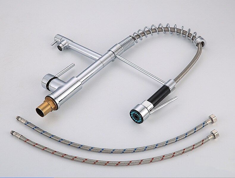 Rubinetto da cucina - Una manopola Due fori Cromo Estraibile A 3 fori Moderno Kitchen Taps del 2025 a $145.99 –P6