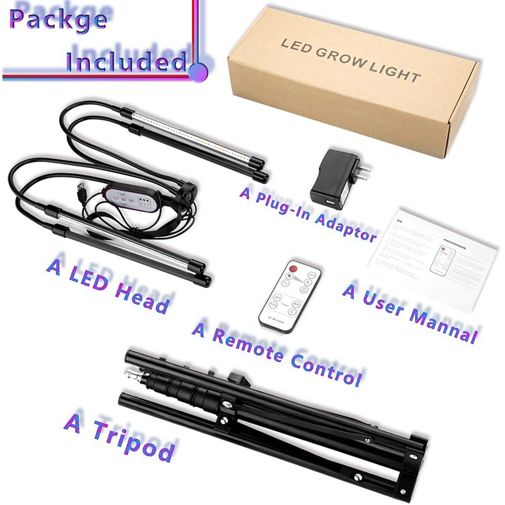 1 set 15 W 900-1000 lm 80 LED-kralen Afstandsbediening Dimbaar Voor hydroponische kas Vaste LED-lichtbalken LED-kweeklampen Rood Blauw 5 V Groenteserre / RoHs / CE / FCC 2025 - $81.99 –P3