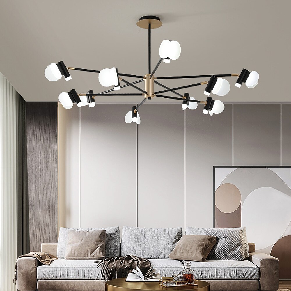 3/6/8/12 fejjel vezetett medál fényes csillár modern nordic stílusú design csillár réteges modern művészet stílus diy állítható forgatható mennyezeti csillár ac220-240v 2025 - $389.79 –P2