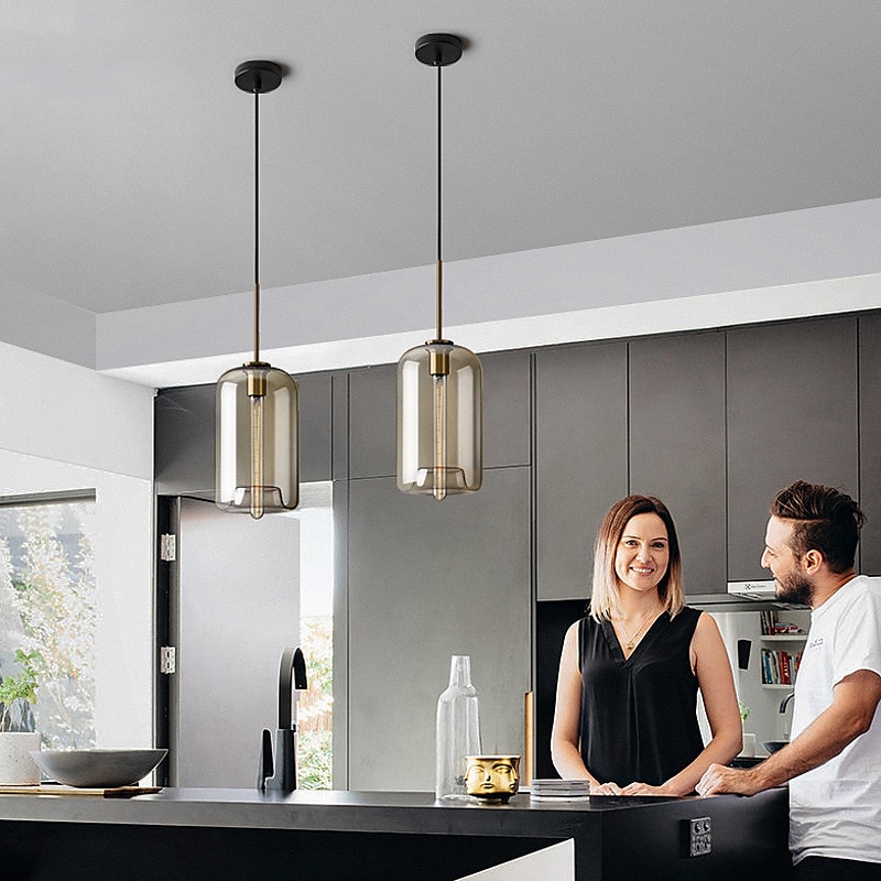20 cm Single Design Pendant Light Glass Glass Electroplated Vintage Nordic Style 110-120V 220-240V 2025 - $147.99 –P10
