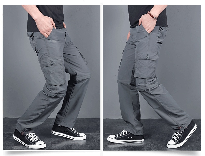 Herren Arbeitshose Convertible Hose Wanderhosen Sommer Außen Regular Fit Ripstop Atmungsaktiv Leicht Weich Nylon Unten Armeegrün Grau Khaki Jagd Angeln Klettern M L XL XXL XXXL / Verschleißfestigkeit 2025 - $36.99 –P5