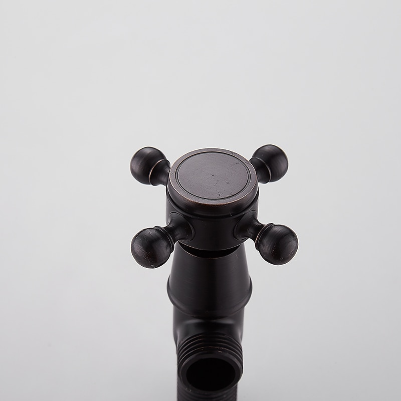 starožitný měděný trojúhelníkový ventil vyřezávaný retro zesílený teplý a studený trojúhelníkový ventil černý rohový ventil odolný proti výbuchu uzavírací ventil vody 1ks 2026 - $30.99 –P8