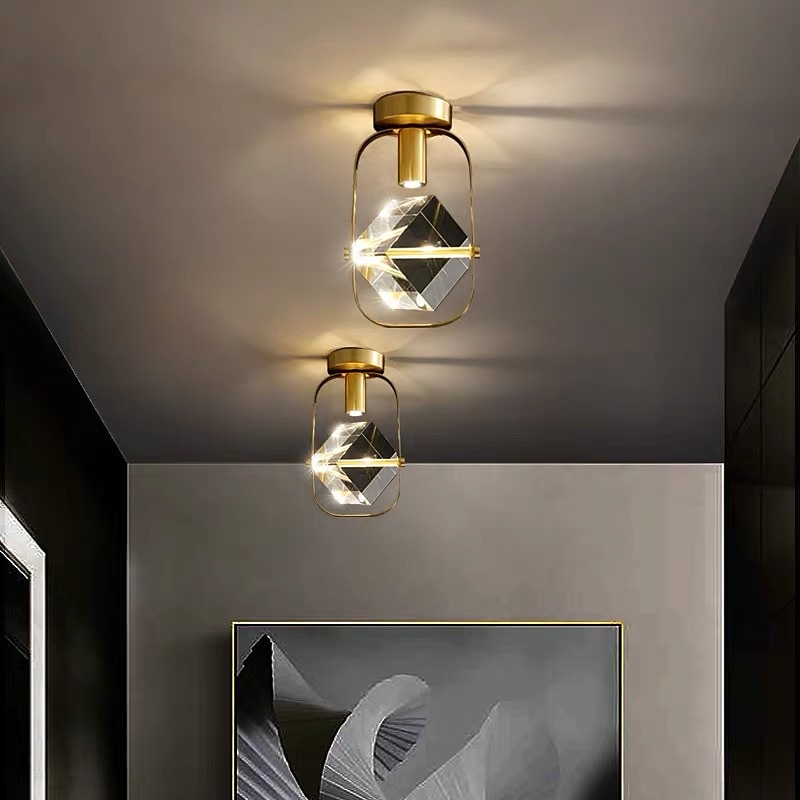 17 cm Design della lanterna Appliques da soffitto Rame Ottone Moderno 110-120V 220-240V / CE del 2025 a $245.39 –P6