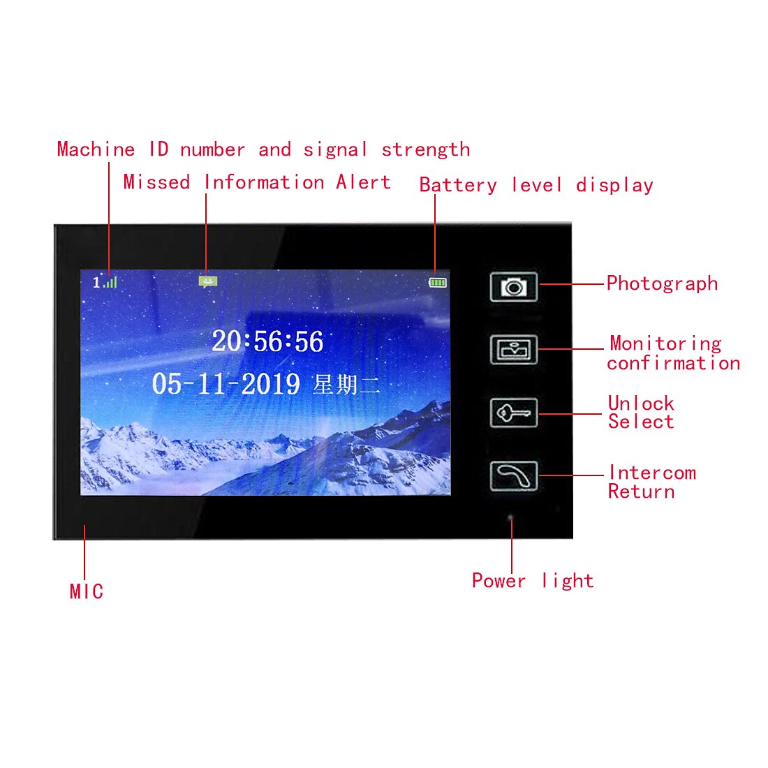 Wireless 7 inches Video Intercom Video Doorphone/Doorbell HD LCD Touch Screen Phone Two-way Clear Home Security Camera Monitor for Home Door Access Control Security 2025 - $207.99 –P6