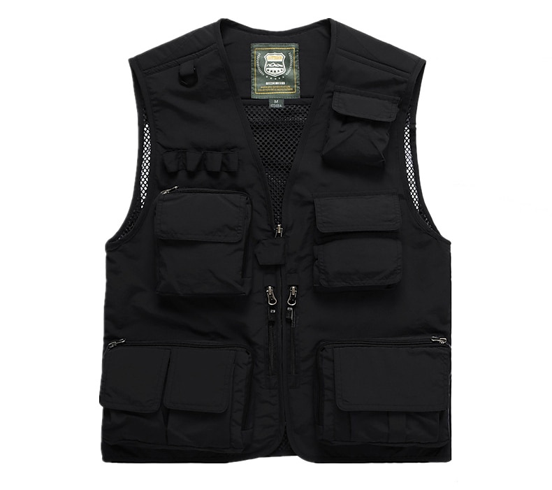 Herren Anglerweste Weste für Wanderer Ärmellos Weste / Fahrradweste Shirt Außen Windundurchlässig Atmungsaktiv Rasche Trocknung Leicht Sommer Polyester Saphir Marineblau gelb fluoreszierend Angeln 2025 - $31.99 –P1