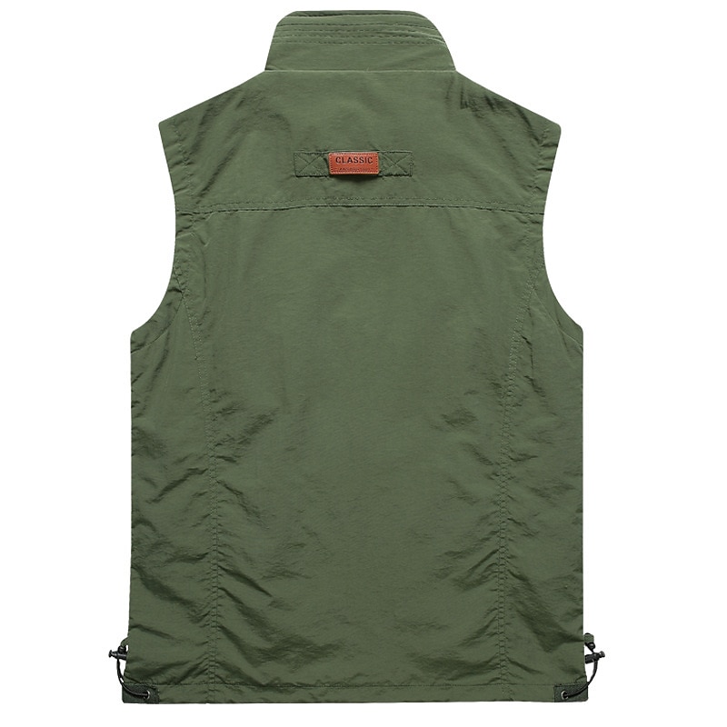 Goture Men Waterproof Outdoor Sport Fishing Vest Army Green Fishing Jacket