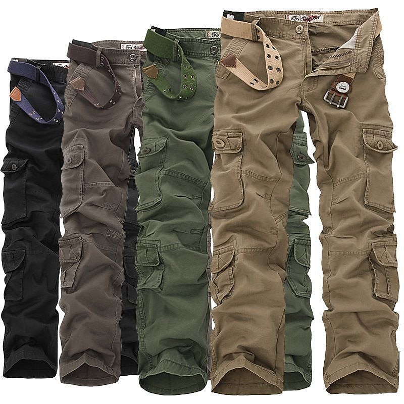 Herren Cargohosen Wanderhosen Arbeitshosen Tarnung Sommer Frühling Winter Außen Ripstop Multi-Pocket Weich Verschleißfestigkeit Hosen Unterteile Schwarz Armeegrün Baumwolle Arbeit Jagd Angeln 28 29 2026 - $46.99 –P5