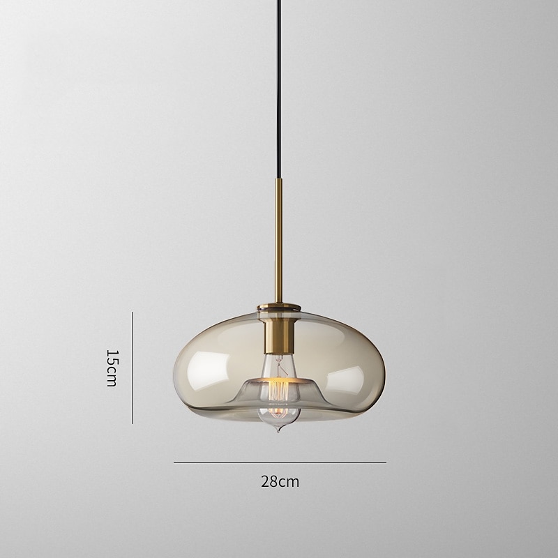 20 cm Single Design Pendant Light Glass Glass Electroplated Vintage Nordic Style 110-120V 220-240V 2025 - $147.99 –P7