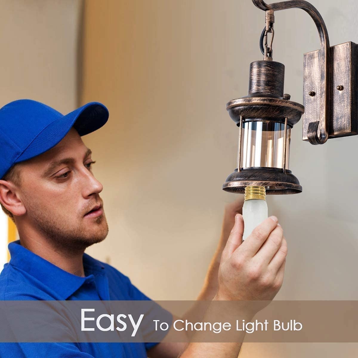 Lightinthebox Rustic Wall Light 2-in-1 Oil Rubbed Bronze Vintage Wall Light Bedside Lamp Fixtures Hardwired Plug In Industrial Glass Shade Lantern Lighting Retro Lamp 2025 - $116.99 –P3