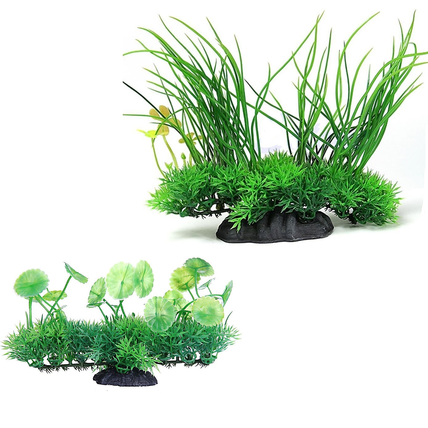 зеленый искусственный декор длинные листья растения искусственная водяная  трава для аквариума аквариум 2024 - $10.49
