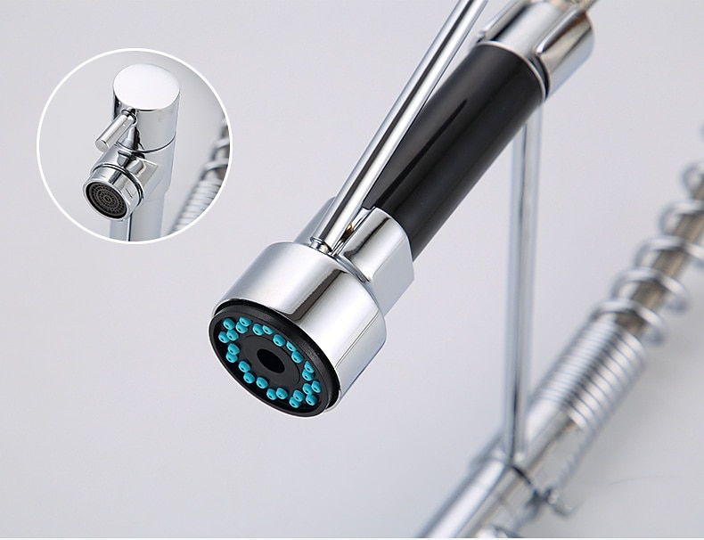Rubinetto da cucina - Una manopola Due fori Cromo Estraibile A 3 fori Moderno Kitchen Taps del 2025 a $145.99 –P2