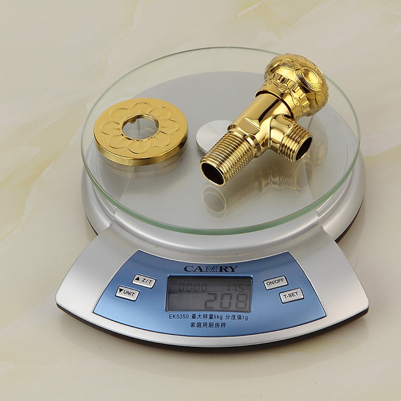 starožitný měděný trojúhelníkový ventil vyřezávaný retro zesílený teplý a studený trojúhelníkový ventil černý rohový ventil odolný proti výbuchu uzavírací ventil vody 1ks 2026 - $30.99 –P18