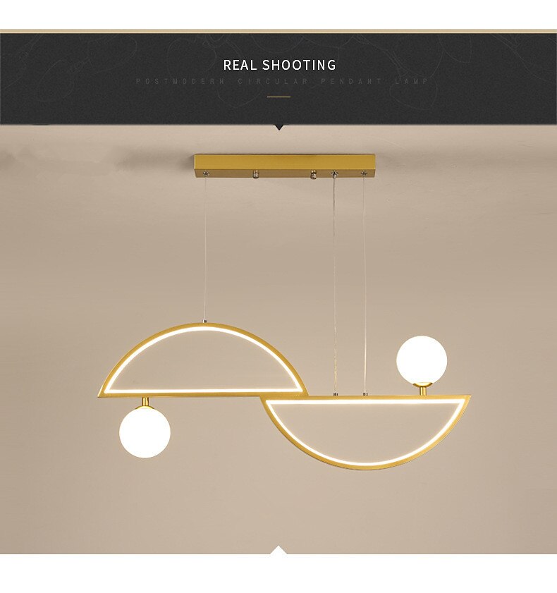 80 cm LED Pendant Light Dimmable Island Light Nordic Black Gold Metal Artistic Style Stylish Island Painted Finishes Artistic LED 220-240V 2025 - $349.99 –P10