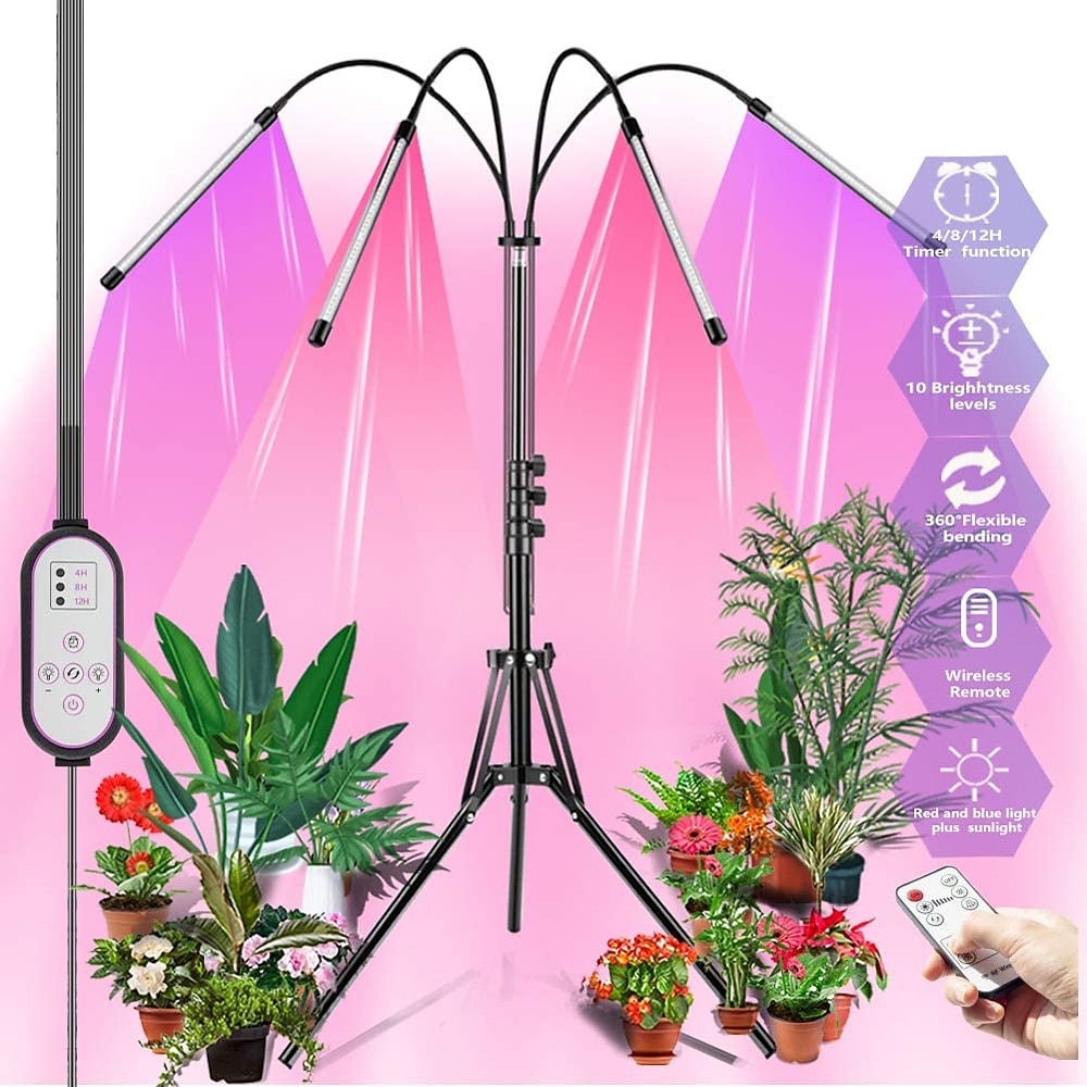 1 set 15 W 900-1000 lm 80 LED-kralen Afstandsbediening Dimbaar Voor hydroponische kas Vaste LED-lichtbalken LED-kweeklampen Rood Blauw 5 V Groenteserre / RoHs / CE / FCC 2025 - $81.99 –P6