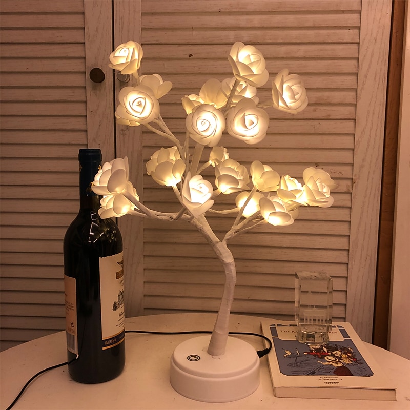 róża kwiat lampa led lampka nocna róża drzewo ślub urodziny walentynki nowy rok 1 zestaw 2026 - $25.99 –P6