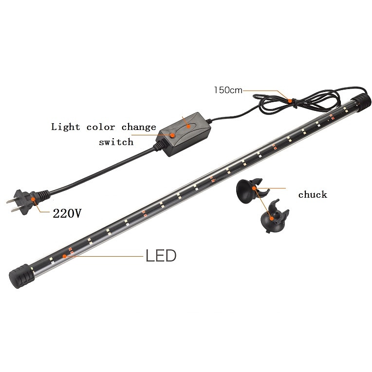 Aquarium Light LED Waterproof Fish Tank Light Underwater Fish Lamp Aquariums Decor Lighting Plant Grow Lamp 220-240V 2025 - $31.99 –P5