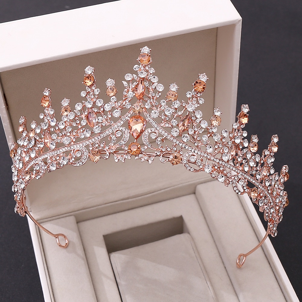 Crown Tiaras Headbands Rhinestone Alloy Wedding Party / Evening Retro Sweet With Crystal / Rhinestone Metal Headpiece Headwear dress to impress 2025 - $34.99 –P3