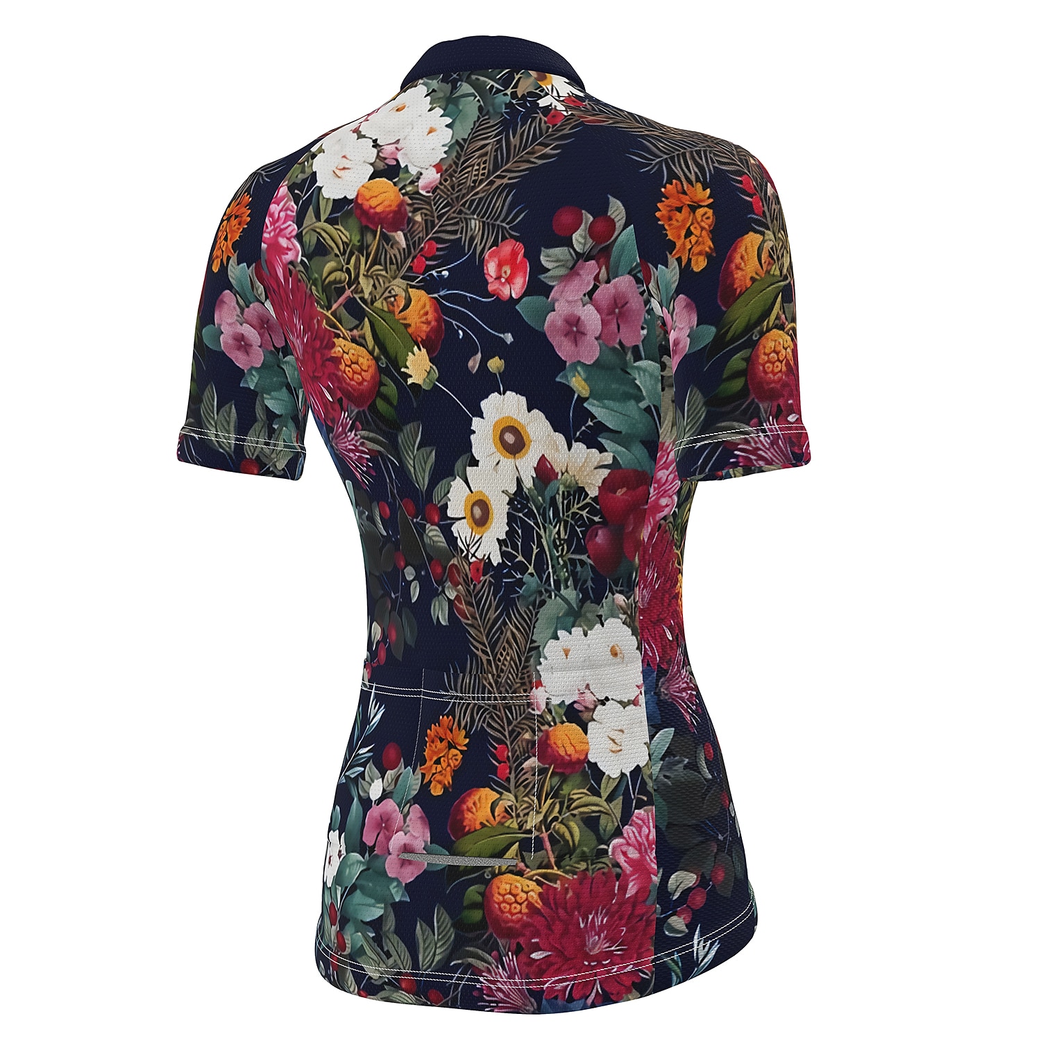 2026年 女性用 サイクリングジャージー パターン柄 花 植物 フラワー 半袖 バイク ジャージー 3つのリアポケット付き マウンテンサイクリング ロードバイク 速乾性 ソフト 反射性ストリップ 後ポケット スポーツ ブラック イエロー スカイブルー 衣類  コレクション – $30.99 –P4