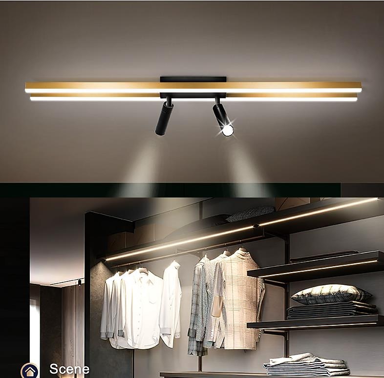 80 سم LED ضوء السقف عكس الضوء مع بقعة ضوء LED أضواء جبل فلوش نمط فني معدني التشطيبات الفنية الأنيقة LED 110-240 V 2026 - $208.79 –P2