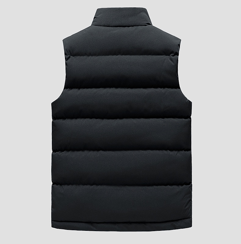 2026年 男性用 パファーベスト フォーマル レギュラー カジュアル 保温 高通気性 冬 秋 純色 ブルー ブラック ルビーレッド パファージャケット  コレクション – $22.99 –P9