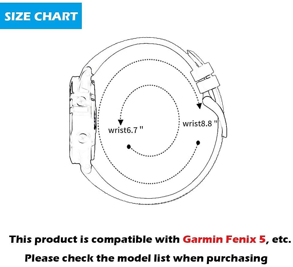 6 Pack Watch Band for Garmin Fenix 7 6 5 Forerunner 955 Solar 945 935 Instinct 2 Epix Approach S62 S60 Marq Descent G1 Quatix 7 Silicone Replacement  Strap Quick Fit 22mm Sport Band Wristband 2025 - $36.99 –P2