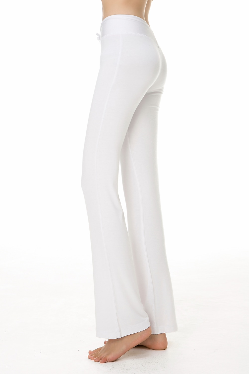 Pentru femei Pantaloni de yoga Larg pe Picior Picior Larg Uscare rapidă Confortabil la umezeală Talie Înaltă Yoga Fitness Gimnastică antrenament Pantaloni Gri Închis Peacock Lake Blue H00109 Alb 2025 - $13.99 -P1