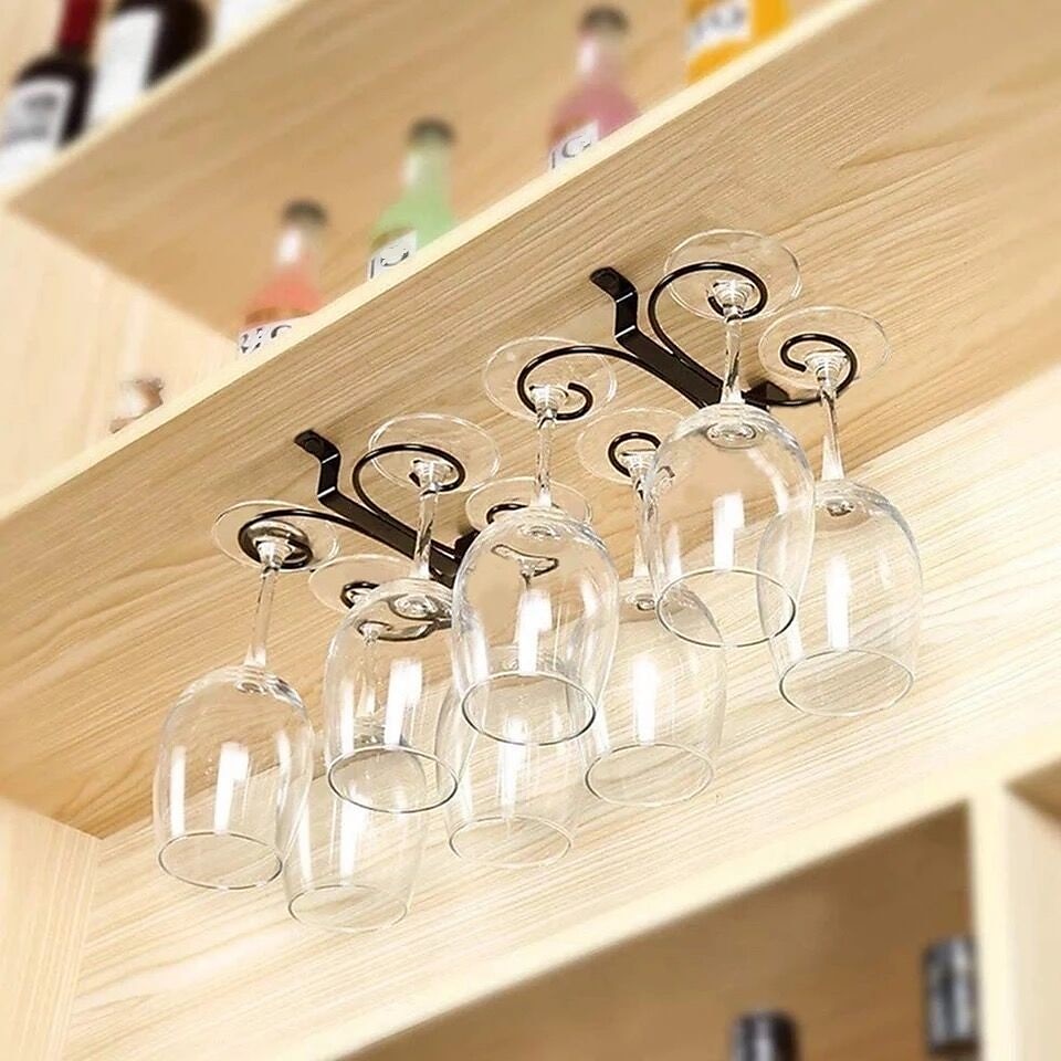 Wine Glass Holder Household Wine Glass Upside Down Rack European Style  Goblet Hanging Glass Holder 2024 - $16.49