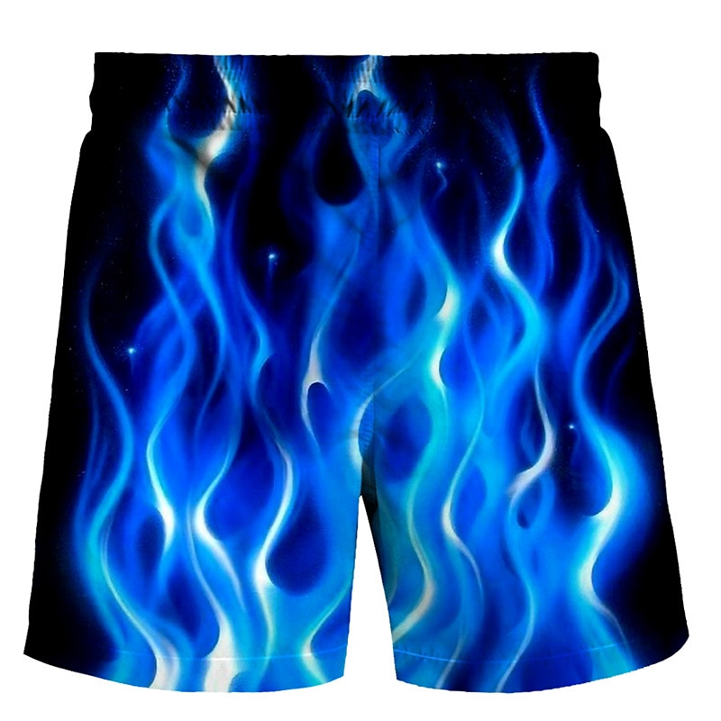 Homme Flamme Caleçons de Bain Surf Boardshort short de bain Taille médiale Hawaïen Bohème Extérieur Vacances Sortie Poche Cordon Taille elastique Designer Vêtement Tenue de 2025 ? $19.99 –P6