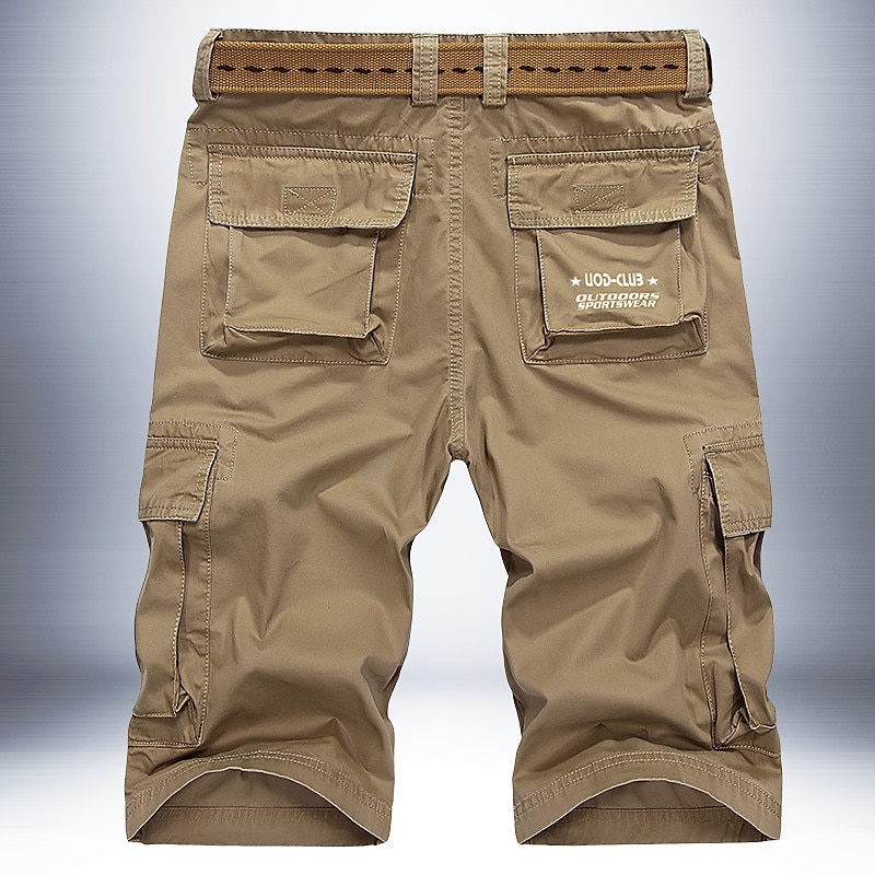 Herren Kurze Hose für Wanderer Cargo-Wandershorts Militär Volltonfarbe Sommer Außen 12" Komfort Ripstop Multi-Pocket Atmungsaktiv Baumwolle Knielänge Kurze Hose Armeegrün Khaki Burgund Grün Schwarz 2025 - $31.99 –P4