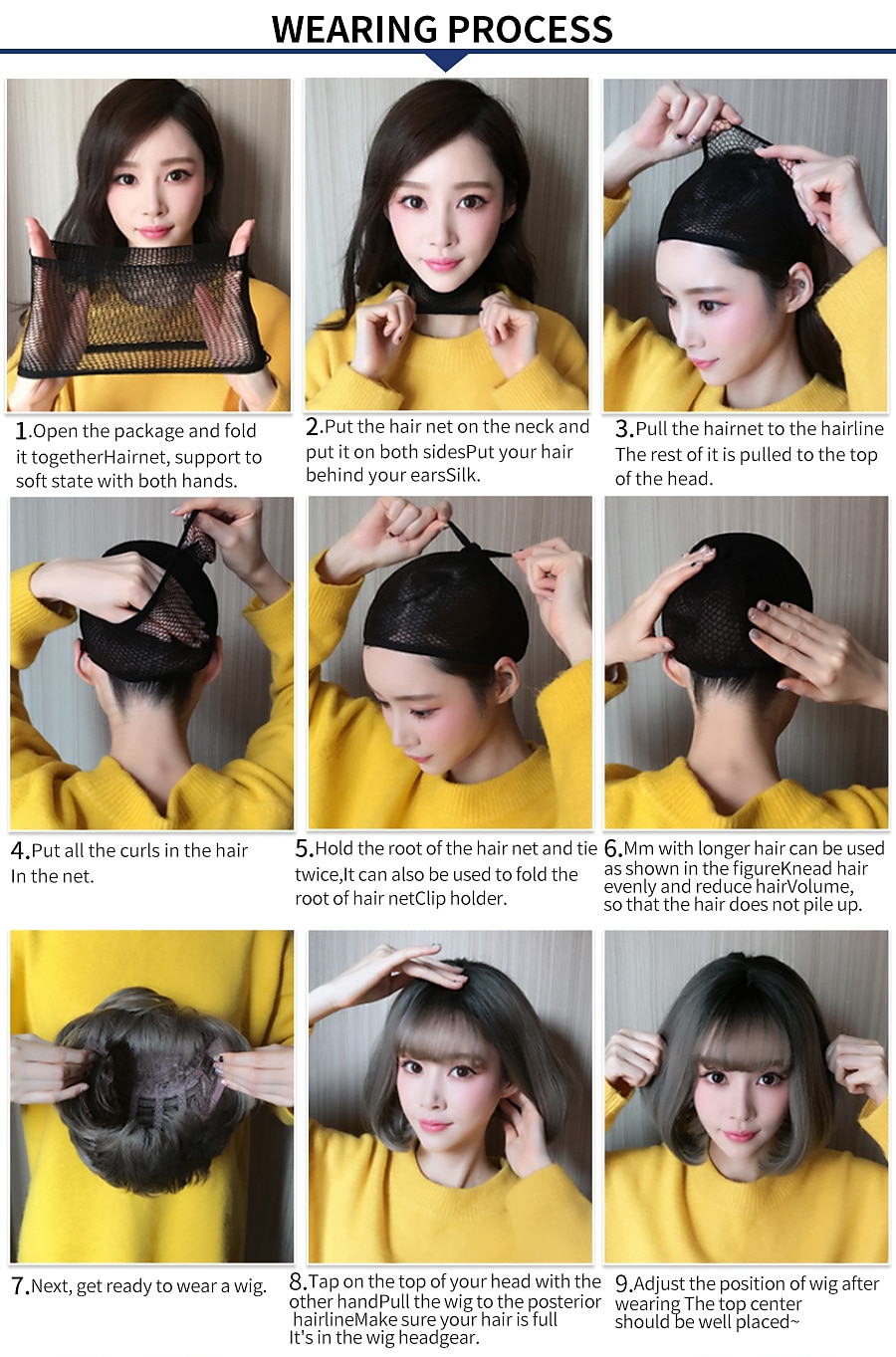 lang krullend bruin haar zwart geverfd op de top hoge temperatuur zijde synthetische pruik met knal vrouwen mode haren 2025 - $17.49 –P13