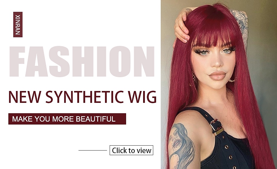 Wine Wigs for Women Synthetic Wig Natural Straight Braid Neat Bang Wig Burgundy Long Synthetic Hair Women's Cosplay Party Mixed Color Christmas Party Wigs 2026 - $24.99 –P1