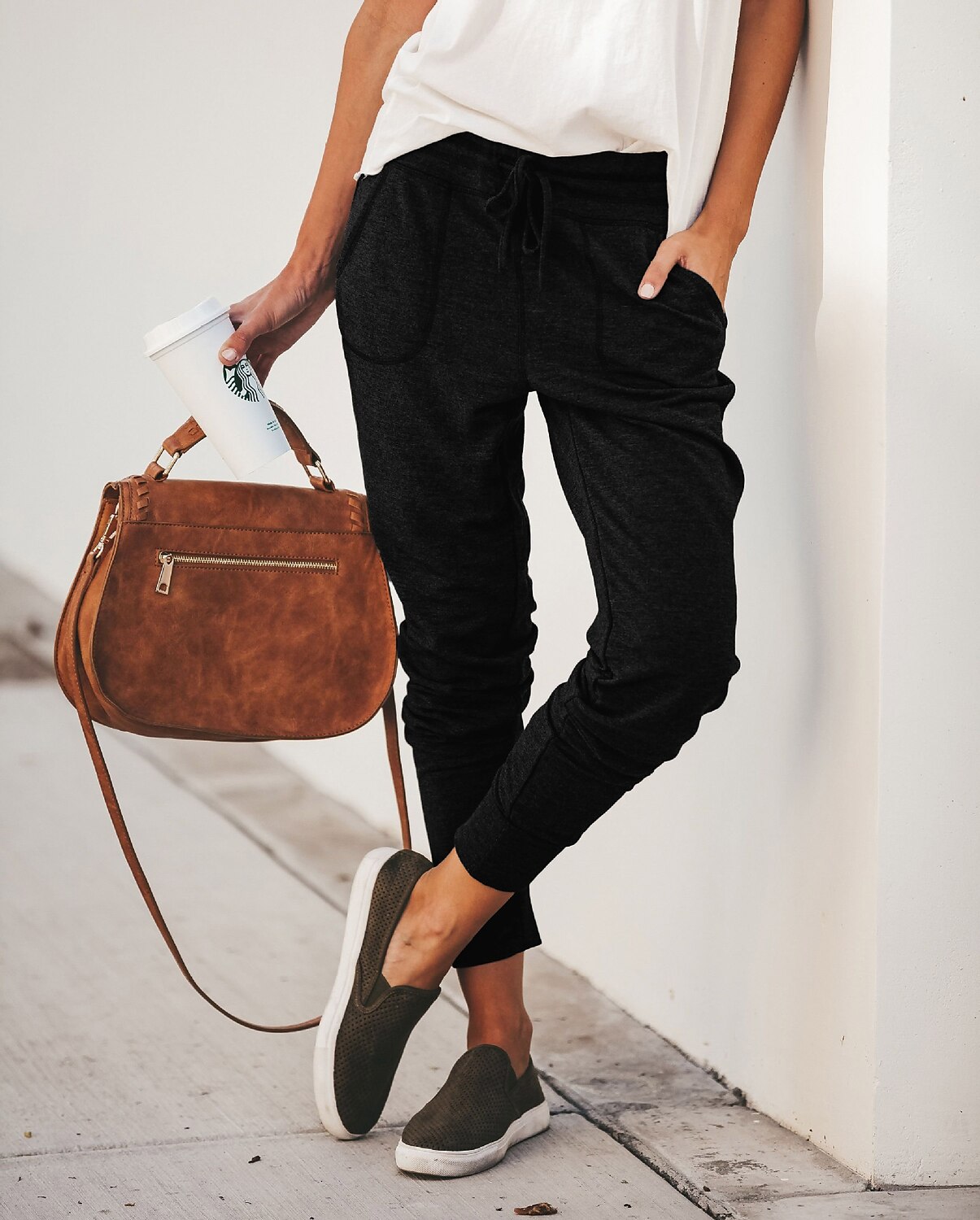 Women's Cargo Pants Chinos Slacks Ankle-Length Pocket Stretchy Mid Waist Streetwear Casual / Sporty Daily Weekend Black Wine S M Summer Spring &  Fall 2023 - US $24.99 –P2