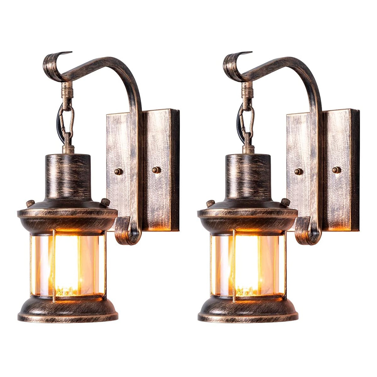 Lightinthebox Rustic Wall Light 2-in-1 Oil Rubbed Bronze Vintage Wall Light Bedside Lamp Fixtures Hardwired Plug In Industrial Glass Shade Lantern Lighting Retro Lamp 2025 - $116.99 –P6