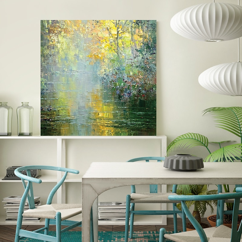 Hang-Dipinto ad olio Dipinta a mano Quadrato Astratto Moderno Include interno della montatura del 2025 a $122.99 –P11