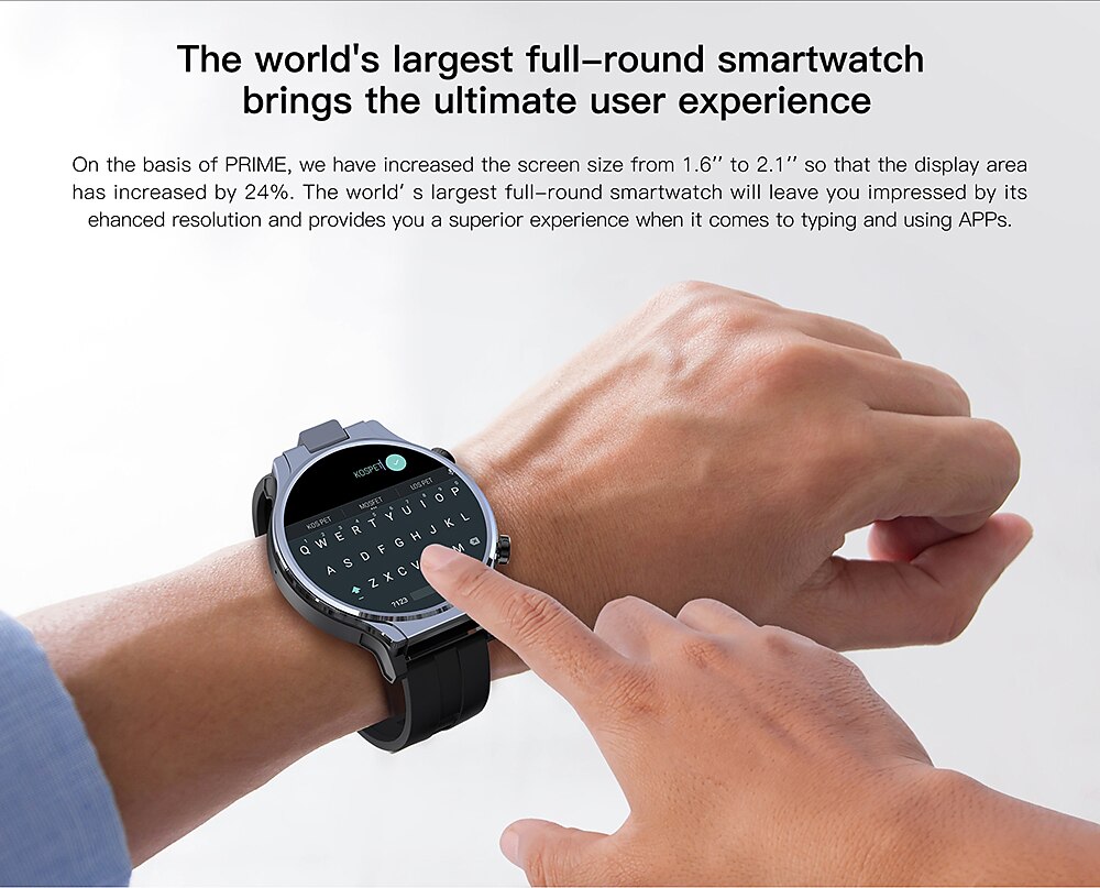 KOSPET prime 2 Smart Watch 2.1 inch Smartwatch Fitness Running Watch 4G LTE  Cellular Smartwatch Phone Bluetooth 4G Pedometer Activity Tracker Sedentary  Reminder Compatible with Samsung Men GPS 2022 - US $223.12