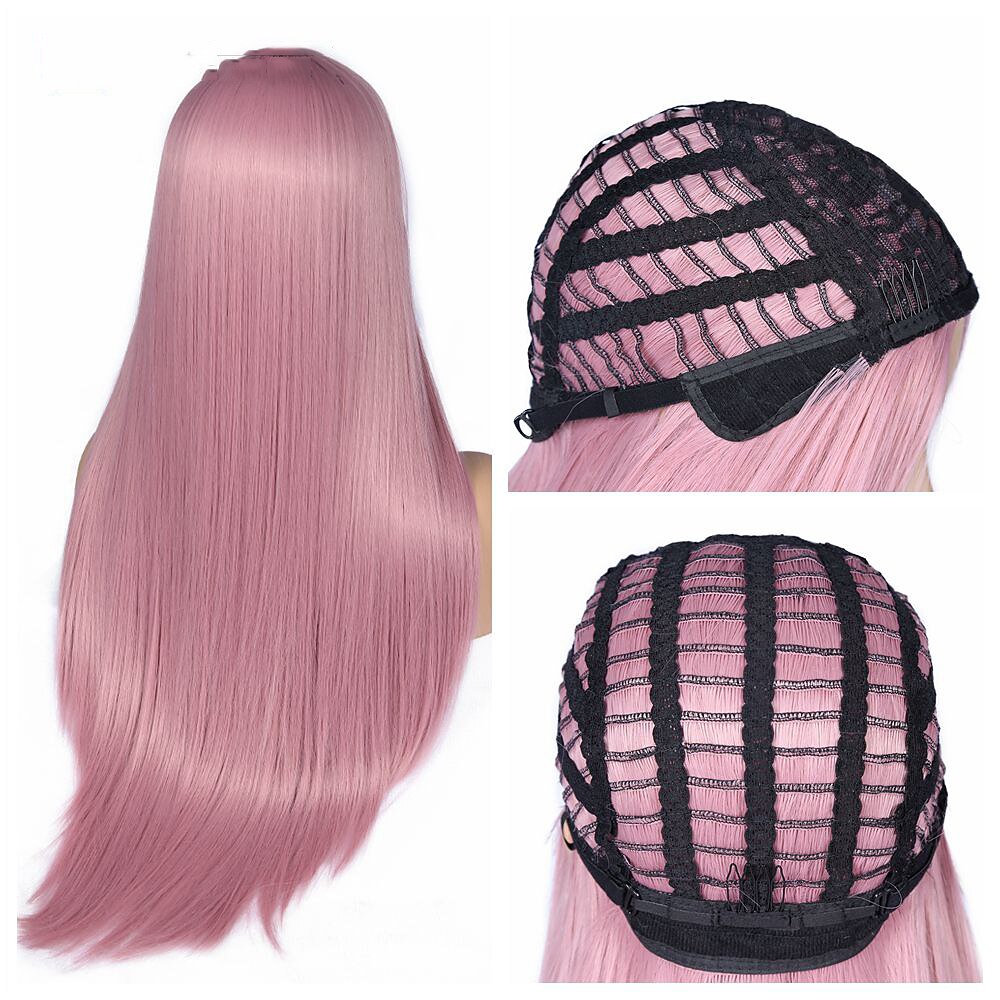 Parrucche blu per donne parrucca sintetica diritta naturale parrucca con parte centrale lunghezza media A15 A16 A17 A18 A19 capelli sintetici parrucche fashion cosplay blu bianche di Halloween del 2025 a $28.99 –P9