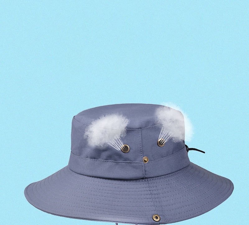 Hombre Gorro para el Sol Sombrero Bob Al aire libre Empacable UPF50+ Protección UV Secado rápido Primavera Verano Sombrero Malla Camping / Senderismo Caza Pesca Verde Ejército Gris Caqui 2025 - $11.59 –P5