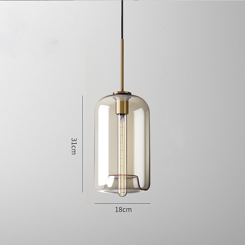 20 cm Single Design Pendant Light Glass Glass Electroplated Vintage Nordic Style 110-120V 220-240V 2025 - $147.99 –P8