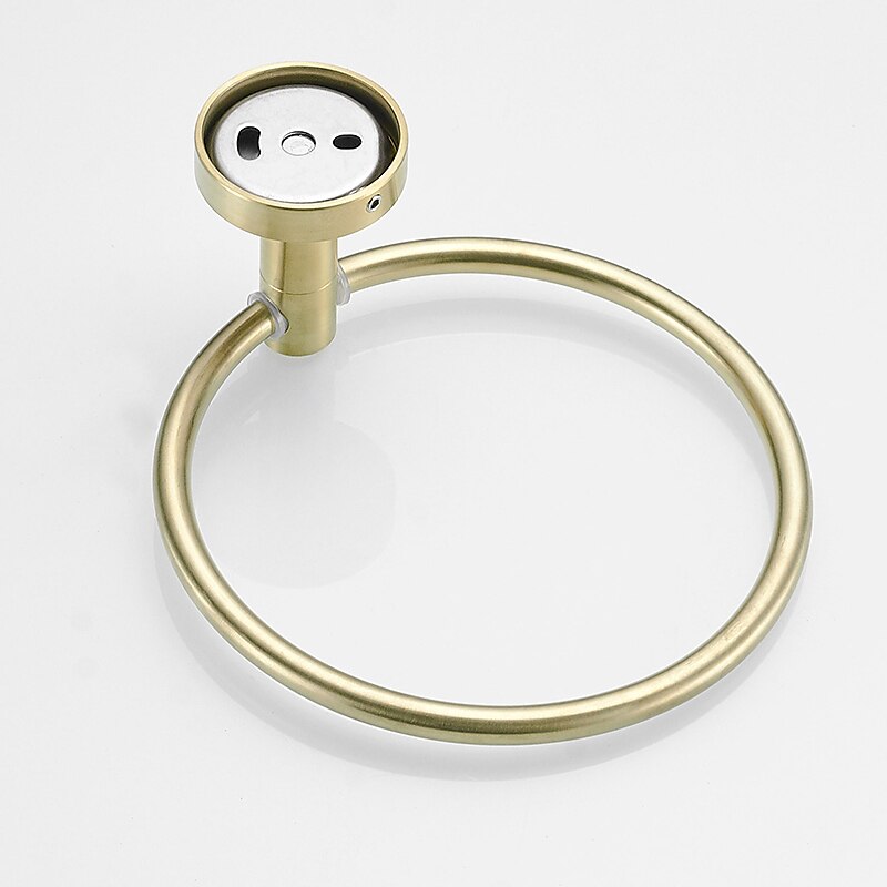 il set di accessori per il bagno include porta accappatoio e portasciugamani ad anello nuovo design moderno materiale in acciaio inossidabile montato a parete dorato 3 pezzi del 2025 a $60.99 –P7