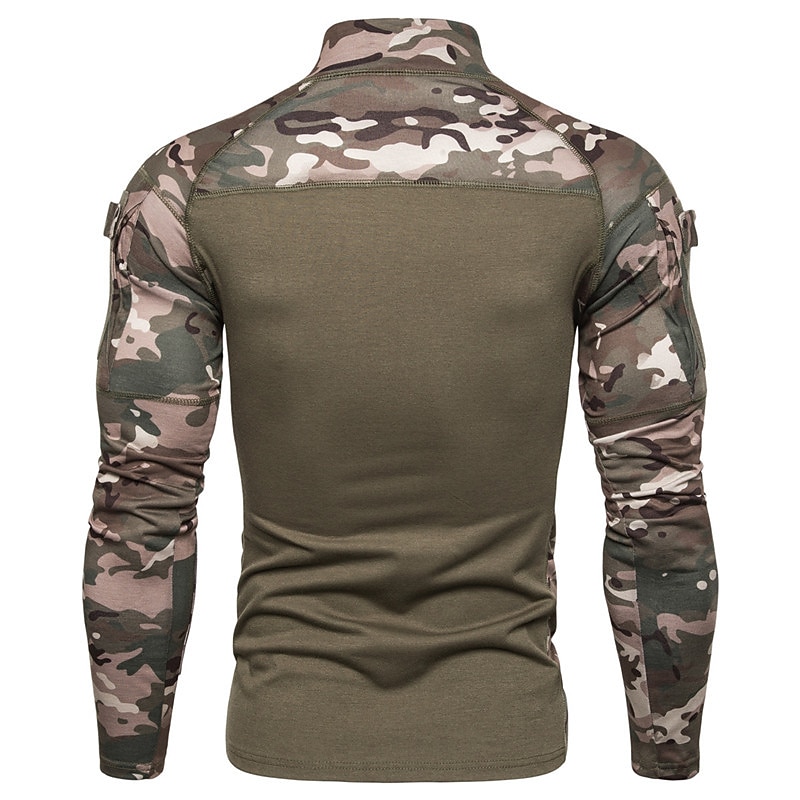 Herr Stridskjorta Jakt-T-shirt med kamouflagemönster Taktisk militärskjorta Kamouflage Långärmad Utomhus Vår Höst Snabb tork Svettavvisande Bekväm Andningsfunktion Överdelar Polyester Camping 2025 - $18.49 –P6