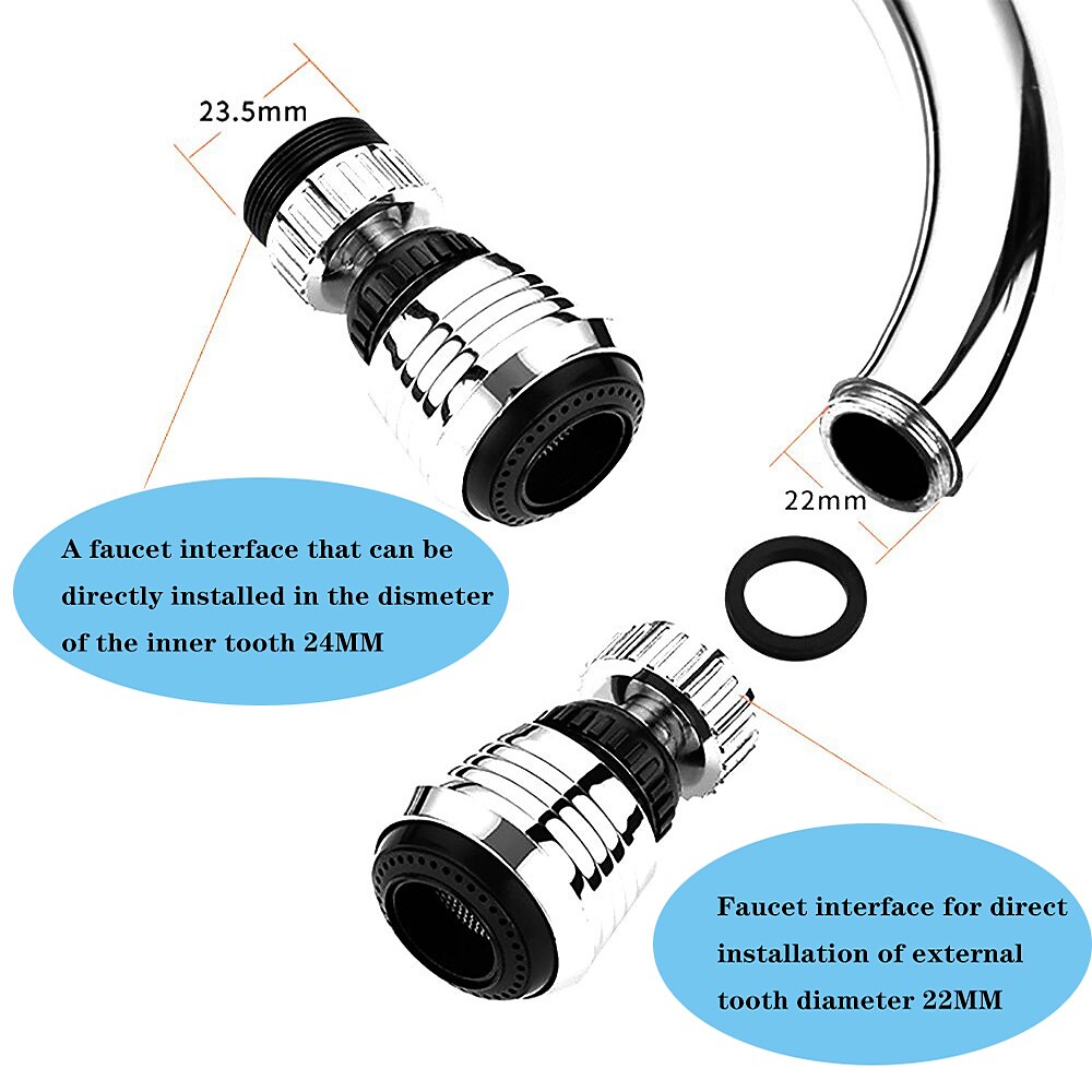 Faucet Accessories,360° Rotatble Kitchen Faucet Nozzle Adapter Bathroom Faucet Accessories Filter Sprayers Tap Water-saving Device 2025 - $8.49 –P4