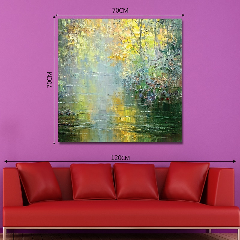 Hang-Dipinto ad olio Dipinta a mano Quadrato Astratto Moderno Include interno della montatura del 2025 a $122.99 –P10