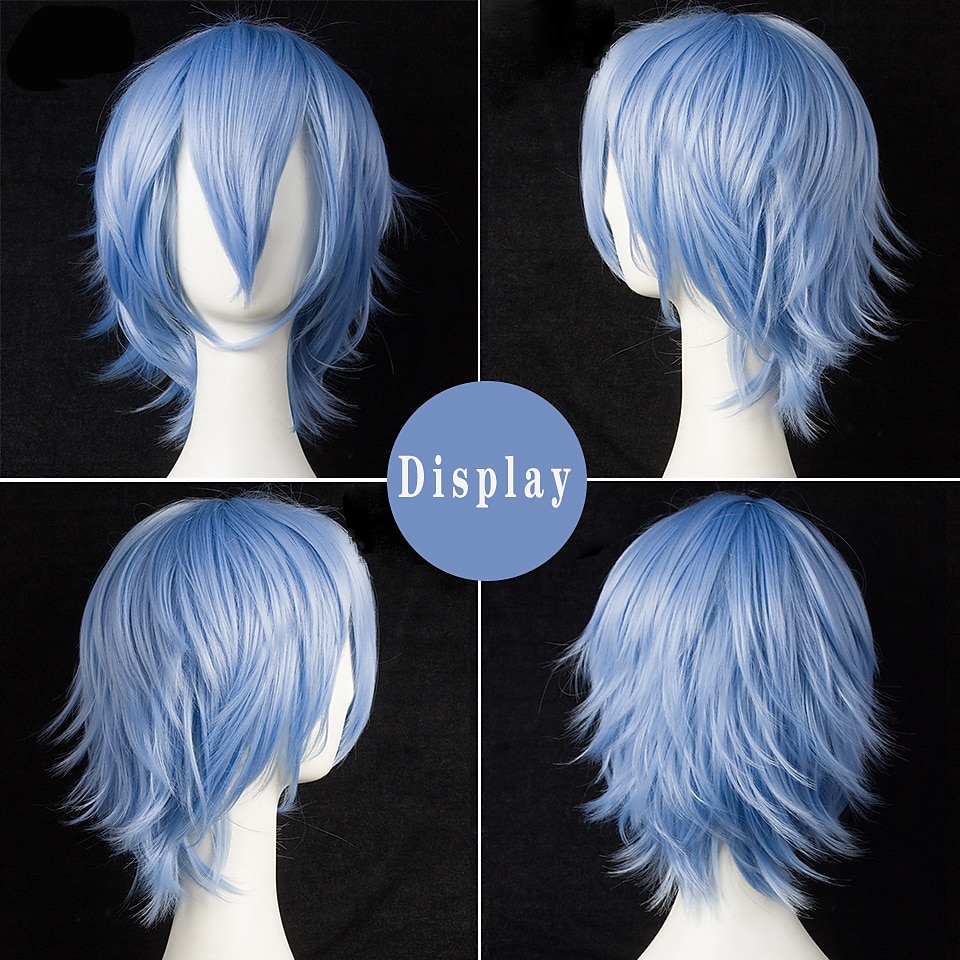 Synthetic Short Wigs For Women White Purple Blue Blonde Yellow Black Red  Cosplay Wig Female High Temperature Fiber Halloween Wigs 2026 - $18.99 –P6