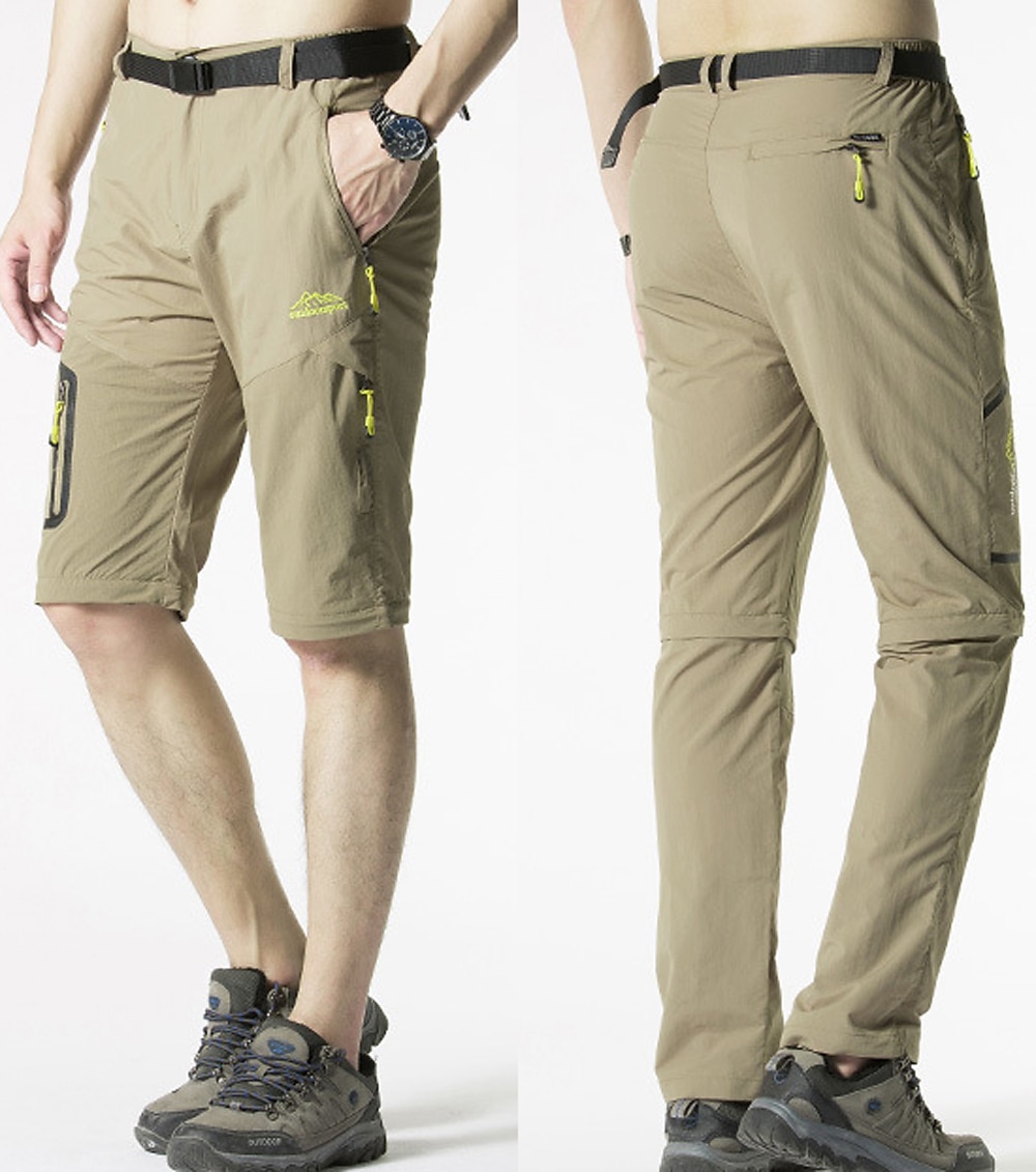 Herre Konvertible bukser Turbukser Sommer Utendørs Vindtett Regn-sikker Pustende Hurtigtørkende Bunner Svart Militærgrønn Camping / Vandring Fisking Vandring L XL XXL XXXL 4XL / Elastisk 2025 - $38.99 –P4