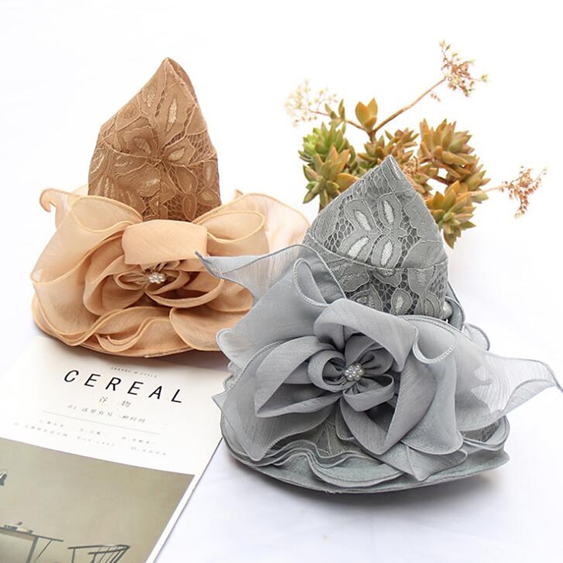 berretto Copricapo Cappelli di paglia Tulle Pizzo Cappelli da pescatore Cappello di paglia Cappello da sole Informale Per eventi Coppa di Melbourne cocktail Astco reale Stile vintage Elegante Con del 2025 a $21.99 –P4