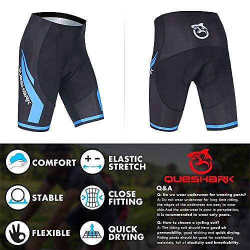 men's bicycle riding pants cycling shorts padded bike biking clothes cycle wear tights black blue 2024 - $35.99 –P4