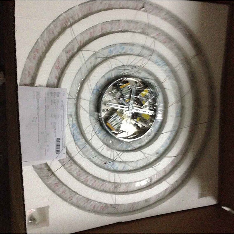moderne led ring kristallen kroonluchters diy vorm indoor hanglamp lamp opknoping kroonluchter verlichting verlichting cristal schorsingen lampen 2025 - $686.19 –P10