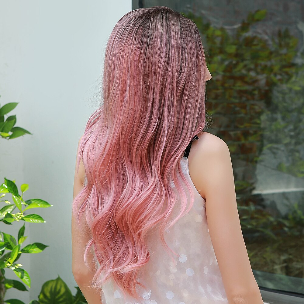 perruque synthétique résistante à la chaleur perruque partie centrale bouclée perruques blondes de longueur moyenne pour femmes pour la fête perruques de fête de noël de 2025 ? $18.99 –P6