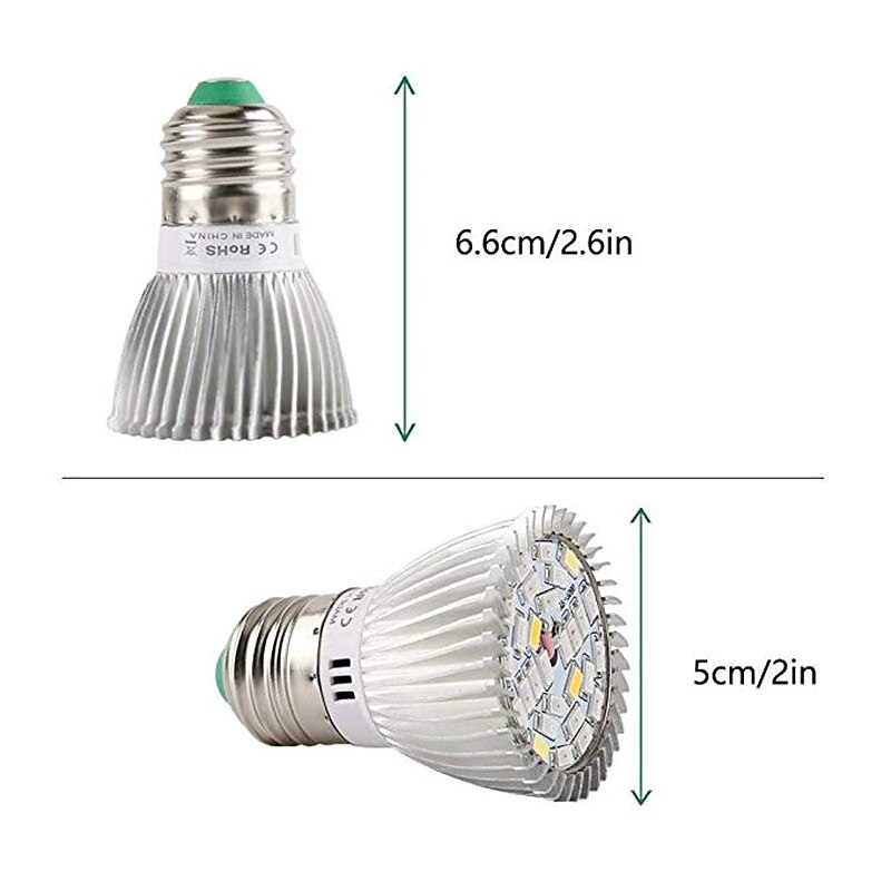 10 pz led coltiva la luce a spettro completo 28 led e27 led lampadina crescente per piante idroponiche da interno fiori piante lampada di crescita a led del 2025 a $68.99 –P1